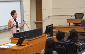 Professor Verma lectures to a classroom